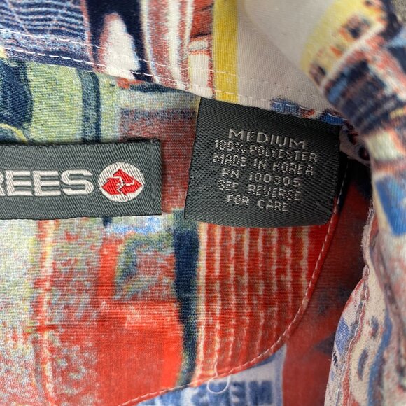 Vintage 33 Degrees New York All Over Print Button Down Shirt Men's Medium 90s - Picture 8 of 14